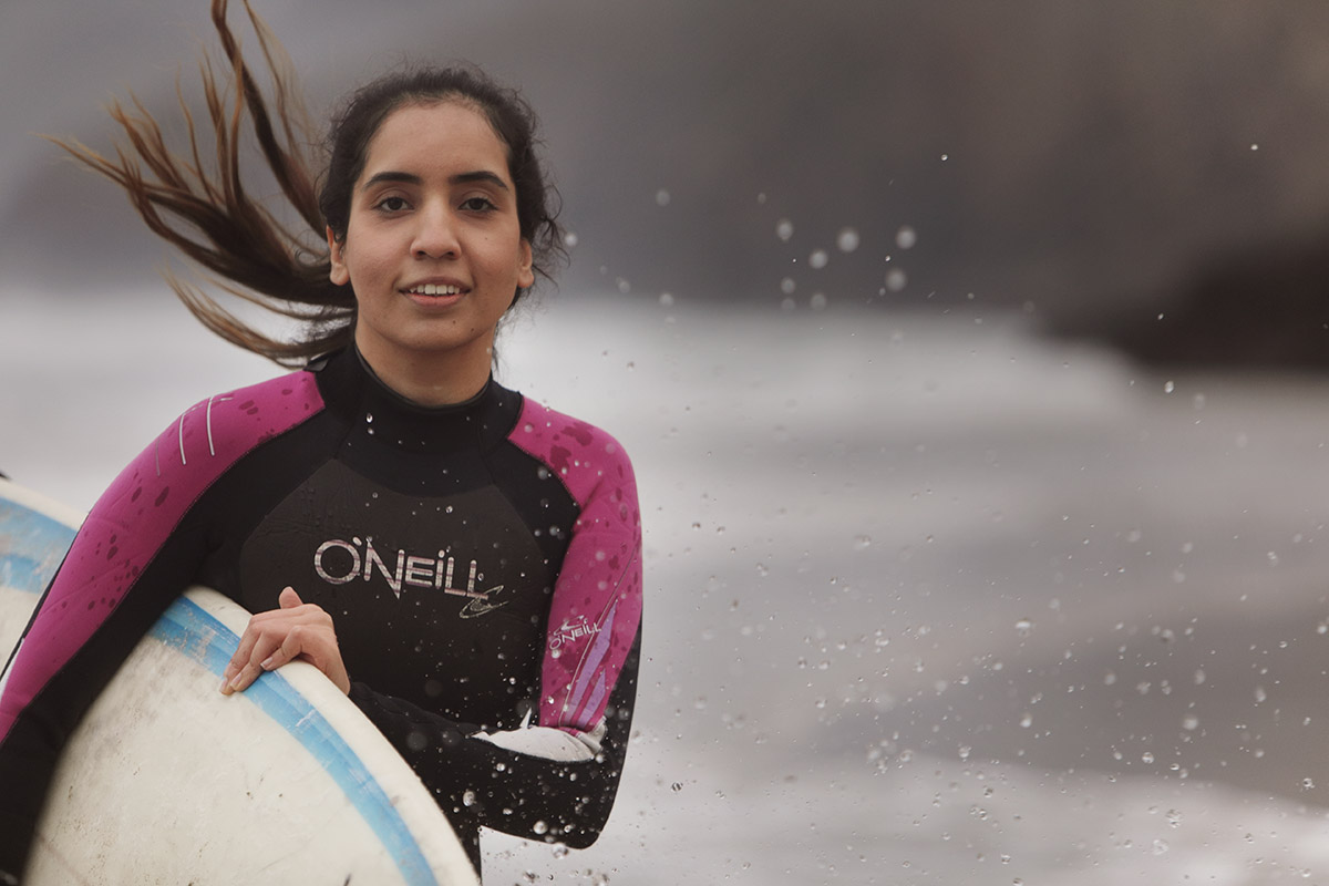 girl with the board
